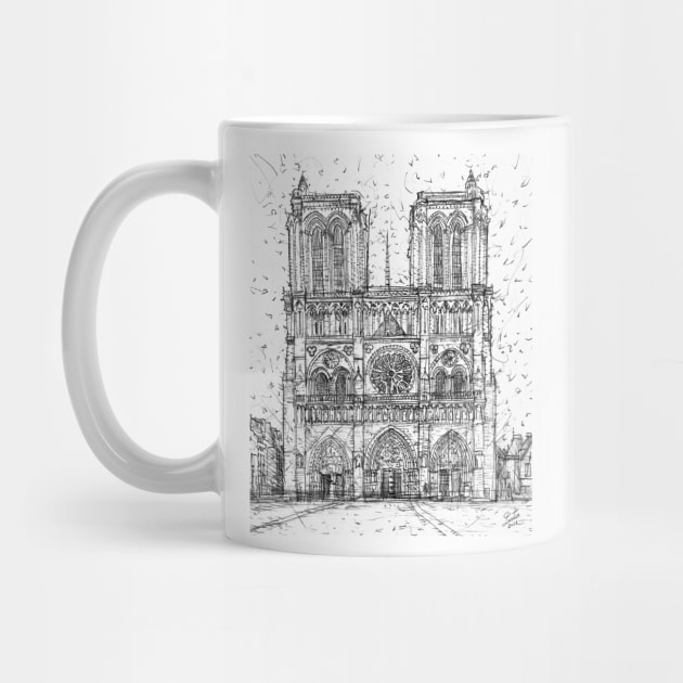 NOTRE-DAME de PARIS - pencil portrait .1 by lautir